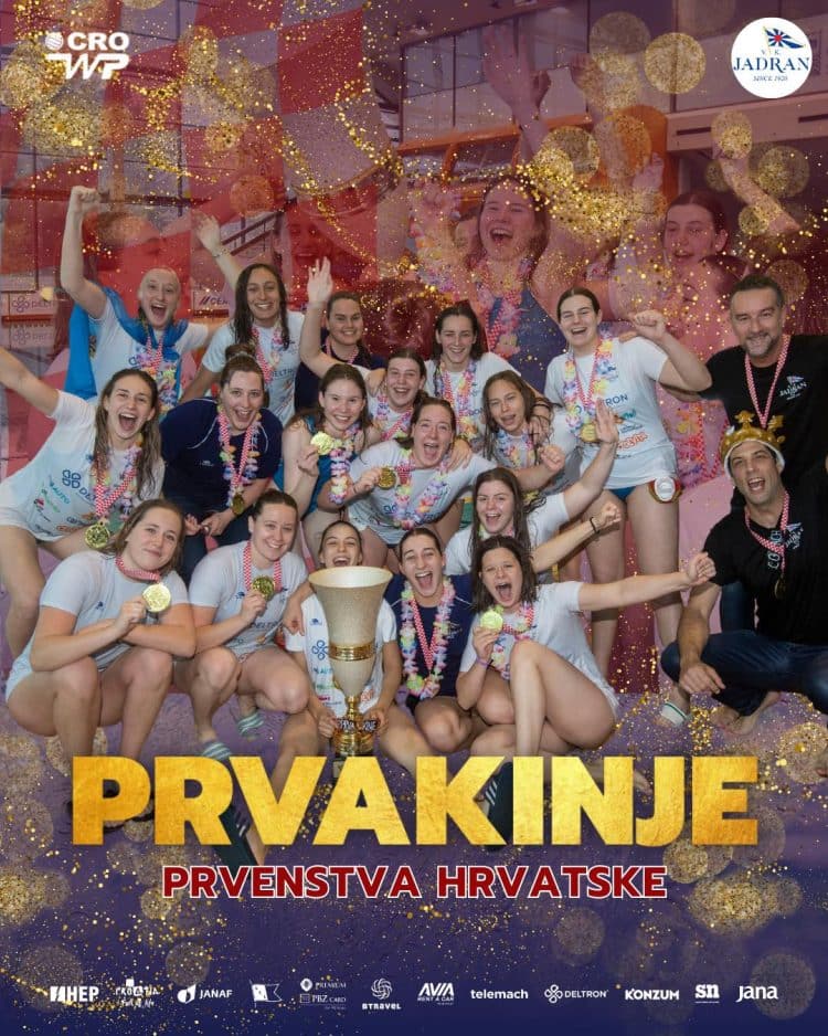 Vaterpolistice Jadrana osvojile prvi povijesni naslov prvakinja Hrvatske
