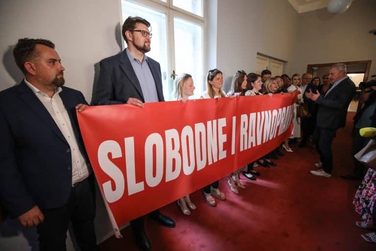 SDP prosvjedovao uoči okruglog stola DP-a i udruge ‘U ime obitelji’