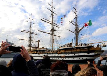 ‘Najljepši brod na svijetu’, jedrenjak Amerigo Vespucci, uplovio u Trst