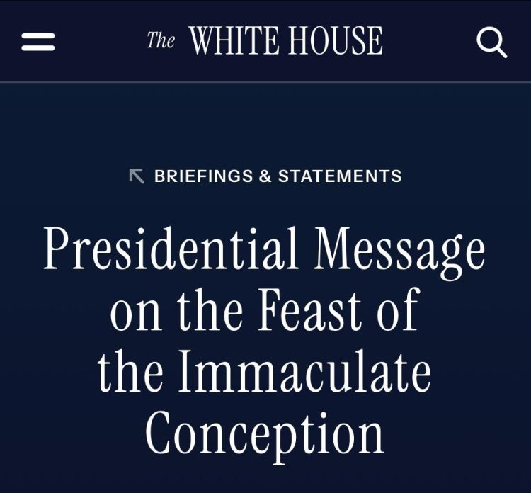 Šutnja hrvatskih medija: Trumpova poruka povodom Bezgrješnog začeća spominje rat u Europi i Kraljicu Mira