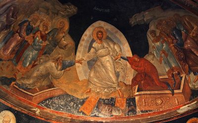 Anastasis_fresco_(Chora_Church) Foto: Josip Kranak, ‘Anastasis fresco – Kariye’, Flickr / Wikimedia Commons, CC BY 2.0