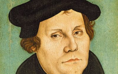 XPH308462 Luther as Professor, 1529 (oil on panel) by Cranach, Lucas, the Elder (1472-1553); Schlossmuseum, Weimar, Germany; (add.info.: Luther als Professor; Martin Luther (1483-1546);); German,  out of copyright