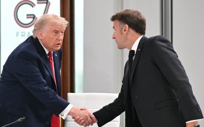 Donald Trump i Emanuel Macron na sastanku G7 u Ženevi (Foto: Mandel NGAN / POOL / AFP)