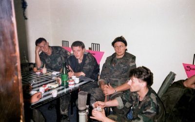 HOS-ovi vukovarski heroji: Zvonimir Ćurković, Jean-Michel Nicolier, Viktorin Jurić Paša i Žarko Manjkas Crvenkapa / Foto: Damir Radnić